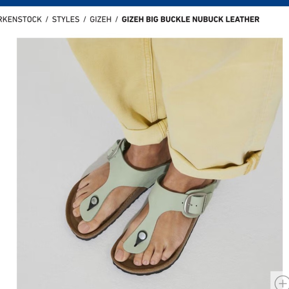 Birkenstock Gizeh Big Buckle Sandals Size 38 New in Box Matcha